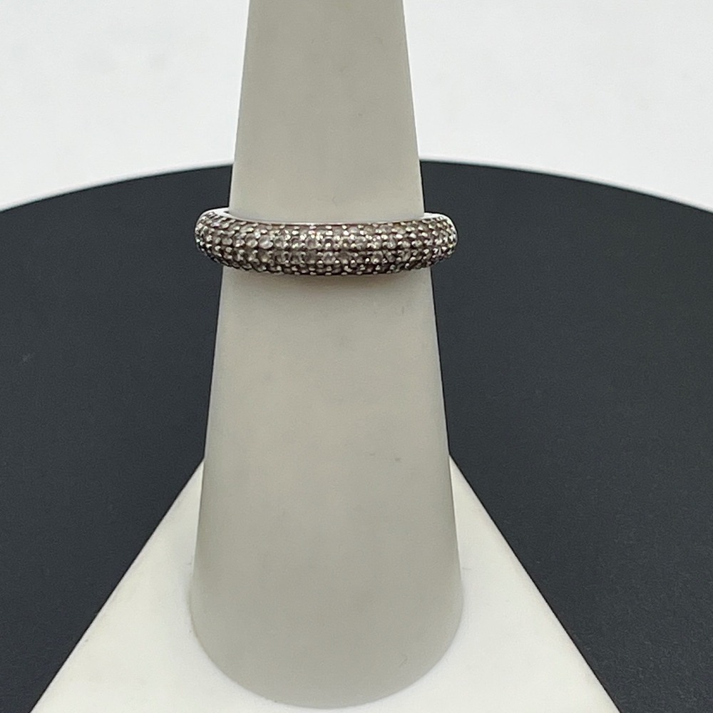 FZN Fuzion Creations Vintage Designer Cubic Zirconia Sterling Silver Ring sz 6.5